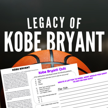 Preview of Kobe Bryant Literacy Comprehension Activity Booklet