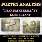Poetry Analysis | STAAR Sentence Stems | "Dear Basketball"