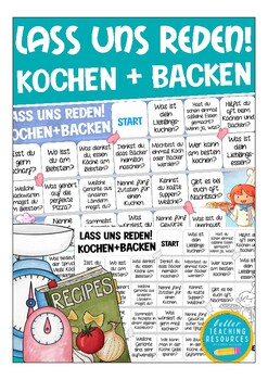 Preview of Kochen und Backen Deutsch German - Sprechanlässe "Lass uns reden!" Spiel / game