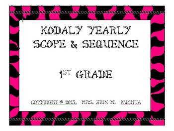 Preview of Kodaly 1st Gr. Scope and Sequence: A Yearly Guide -