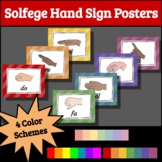 Kodaly/Curwen Hand Sign Posters - 4 Color Schemes + Divers