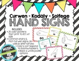 Kodaly / Curwen / Solfege Hand Sign Posters (Stripes, Boom