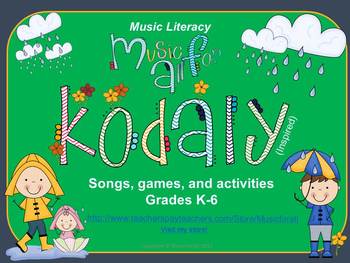 Preview of Kodaly Green Packet- Songs, games and activities K-6