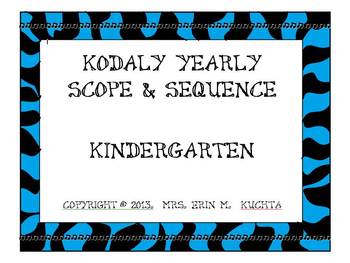 Preview of Kodaly Kindergarten Scope and Sequence: A Yearly Guide -