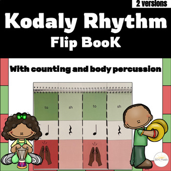 Preview of Kodaly Rhythm Flipbook with Body Percussion - Music Ed. Special Education