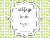 Kodaly Solfege Hand Sign Posters