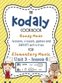 Kodaly Unit 3, lesson 6 - 1st Grade Music - Lesson plans, 