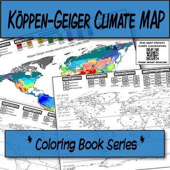 Preview of Köppen-Geiger Climate-Blank Map **Coloring Book Series**