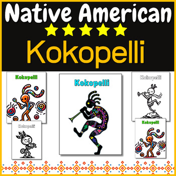 Preview of Kokopelli - Native American Unit | Indigenous People | Coloring Pages & Clip Art