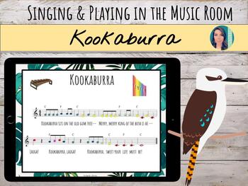 Preview of Kookaburra | Australian Round / Canon Song for Boomwhackers & Orff Instruments