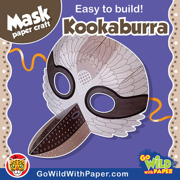 Preview of Kookaburra Mask | Printable Craft Activity