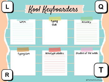 Preview of Kool Keyboarders Bulletin Board or Poster