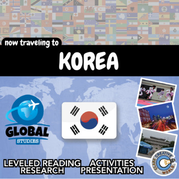 Preview of Korea - Global Studies - Leveled Reading, Activities, Slides & Digital INB