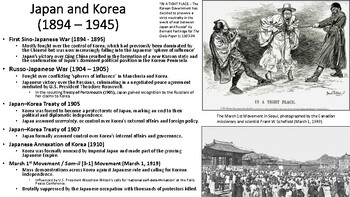 Preview of Korea: Post-WWII, Korean War, and Present Day - Slides with Sources
