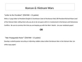Korean & Vietnam Wars Writing Assignment
