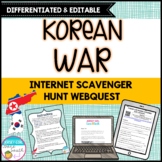 Korean War Differentiated Internet Scavenger Hunt WebQuest