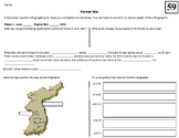 Korean War Graphic Organizer Timeline Activity