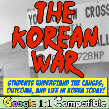 Preview of Korean War Guided Notes PowerPoint Activity Lesson