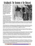 Kristallnacht Common Core Reading Worksheet for the Holocaust