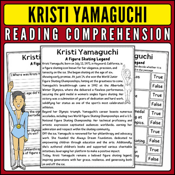 Preview of Kristi Yamaguchi Nonfiction Reading Passage & Quiz for AAPI Heritage Month