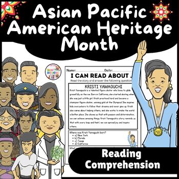 Preview of Kristi Yamaguchi Reading Comprehension / Asian Pacific American Heritage Month