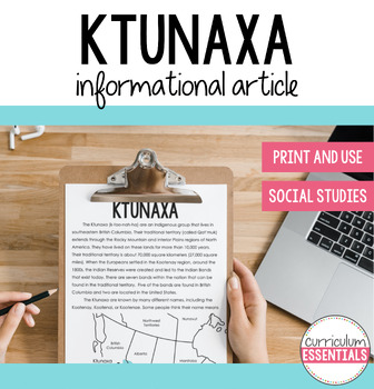 Preview of Ktunaxa: Indigenous (First Nations) Cultures Informational Article