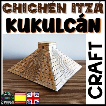 Preview of Kukulcán Temple 3D Craft Chichén Itzá Mexico Templo Maya manualidad español