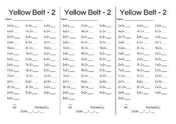 Kung Fu Calculations Times Tables Belt Tests By Great Stuff No Fluff