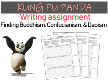Preview of Kung Fu Panda writing assignment