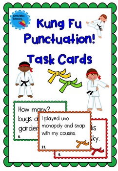 Preview of Kung Fu Punctuation Task Cards