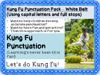 Preview of Kung Fu Punctuation - White Belt Pack - using capital letters and full stops
