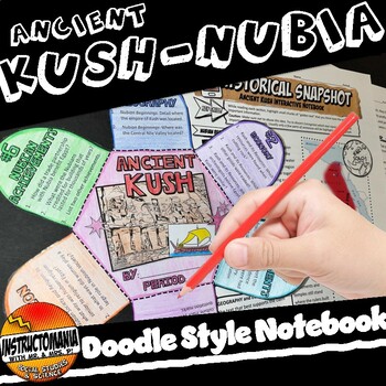 Preview of Kush Nubia Interactive Notebook -Snapshot Reading Worksheet & Fold Activity