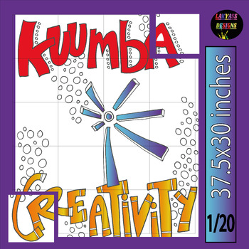 Preview of Kuumba creativity Collaborative Coloring Poster Engaging Art Bulletin Board..