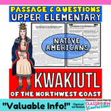 Native Americans Activity: Kwakiutl Passage with Questions