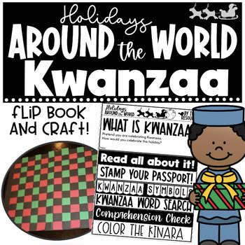 Preview of Kwanzaa | Holidays Around The World | With Mkeka Mat Craft, Flip Book & More!