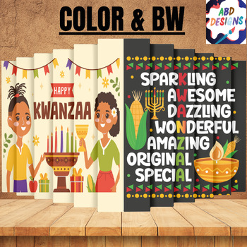 Preview of Kwanzaa Activities & Crafts: Happy Kwanzaa Bulletin Board Coloring Agamograph