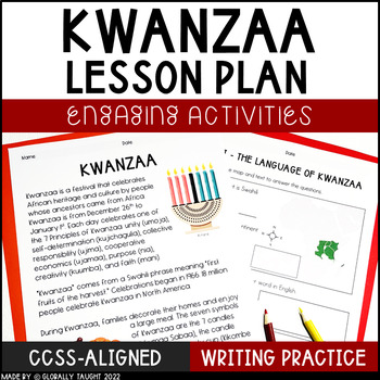 Preview of Kwanzaa Activities and Informational Text - Informational Writing Activity