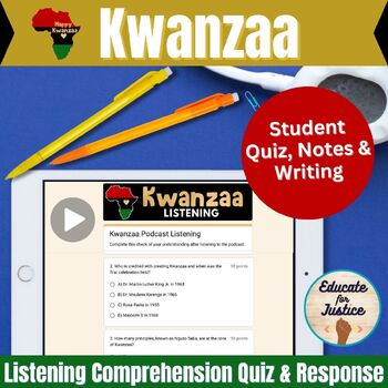 Preview of Kwanzaa Activity - Listening Comprehension & Note-Taking Practice