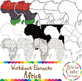 Black History Month Clip Art Kwanzaa Africa Worksheet Elements