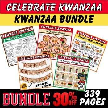 Kwanzaa BUNDLE SET: Posters & Coloring Pages & Flashcards & Banners ...
