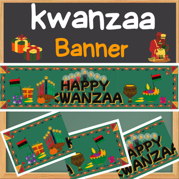 Preview of Kwanzaa Banner Collaborative Classroom Decorations bulletin board activities