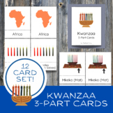 Kwanzaa Celebration Montessori Vocabulary 3 Part Cards for