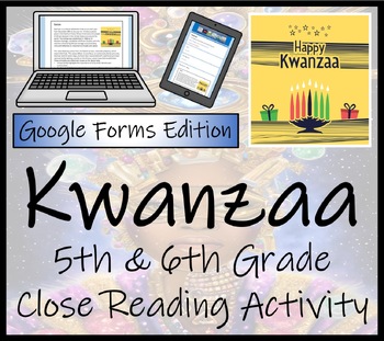 Preview of Kwanzaa Close Reading Activity Digital & Print | 5th Grade & 6th Grade