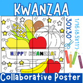Kwanzaa Collaborative Coloring Poster Bulletin Board or Door
