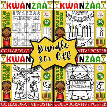 Preview of Kwanzaa Collaborative Coloring Poster Bundle for Stunning Bulletin Board Project