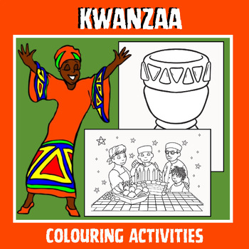 Preview of Kwanzaa Coloring Activities -Kwanza Activities -Black History Month