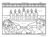 Kwanzaa Coloring Page by Math Skill - Subitizing, Addition