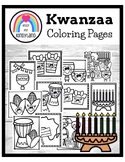 Kwanzaa Coloring Pages Booklet: Kinara, Unity Cup, Bendera