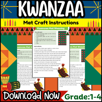 Kwanzaa Craft - Kwanzaa Mat Craft Instructions - Kwanzaa Activities