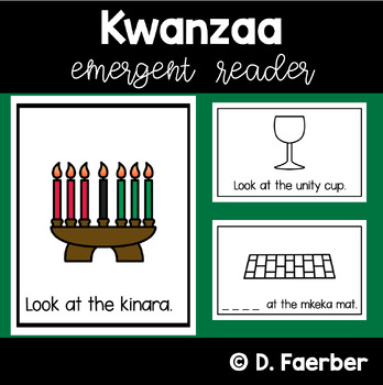 Preview of Kwanzaa Emergent Reader with Differentiated Word Work Holiday Book